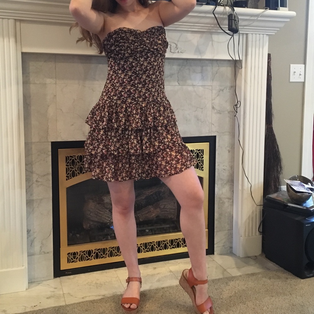 Express Strapless Layered Dress Size Small - Picture 3 of 7